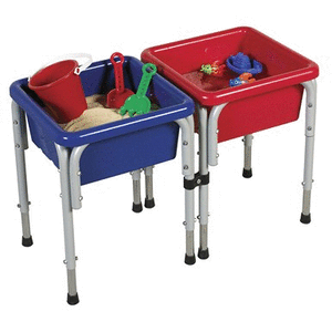 lot 3074 image: 2 Station Square Sand and Water Table with Lids