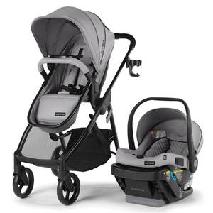 lot 3086 image: Summer Infant Myria Modular Travel System with Affirm 335 Rear-Facing Infant Car Seat and Base - Stone Gray