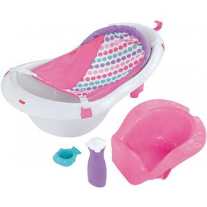 lot 3112 image: Fisher-Price 4-in-1 Sling n Seat Tub, Pink