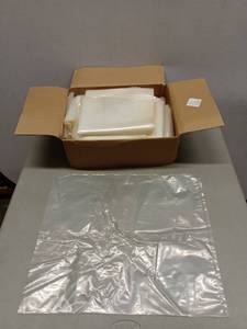 lot 8293 image: Case of 250 Flat, Clear Poly Bags - 20 x 24 x 4 MIL