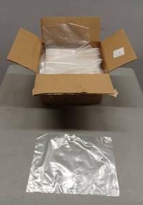 lot 8295 image: Case of 1,000 Flat, Clear Poly Bags - 10 x 14 x 3 MIL
