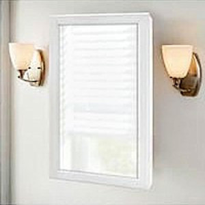 lot 8313 image: New Glacier Bay 15-14 in. W x 26 in. H Framed Surface-Mount Bathroom Medicine Cabinet in White with Mirror - Model# 45399 - Retail $69.97