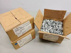 lot 8328 image: 3 Cases - Steel Strapping Seals - 38 Snap-On Open Seals (2,000 per Case)