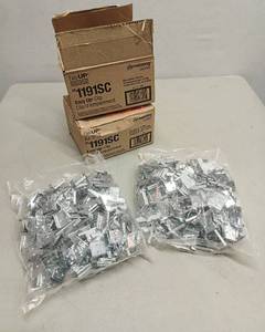lot 8329 image: 2 Boxes - Armstrong Ceilings Easy Up Surface Mount Ceiling Clips (135 clips in each box) Model # 1191SC