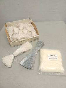 lot 8331 image: Bundling & Tying Lot - 5 12 Nylon Zip Ties, Approx. 400, 12, 1 mm Cotton Cord & 12 Wire Ties