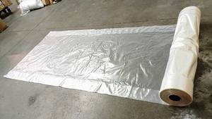 lot 8335 image: 54 W x 12 X 91 Long - 4 Mil Heavy Duty Poly Bags Roll - 70 on a Roll - Retail $159.99