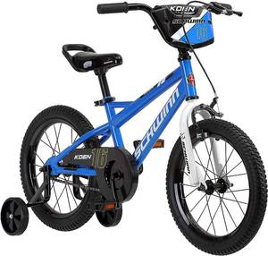 lot 3133 image: Schwinn Koen 14 Boys Bike for Kids Ages 34 or 36 - 40 inches tall- Blue - Retail $151