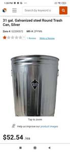 lot 4006 image: 2 TOUGH GUY 2PYW6 31 GL Trash Cans