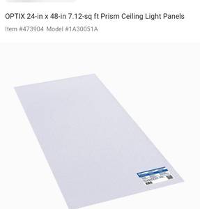 lot 4010 image: light panel cover 24x48