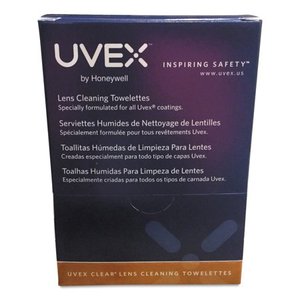 lot 4023 image: Box of Honeywell Uvex Lens Cleaning Moistened Towelettes, 100Box Amount Unknown