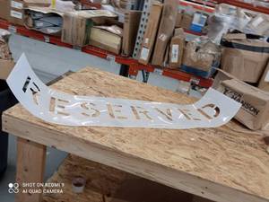 lot 24944 image: plastic reserved spray paint stencil UNKNOWN SIZE