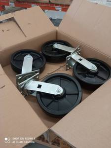 lot 24951 image: 4 - 8 pemco faultless wheels. 2 with swivel bearings