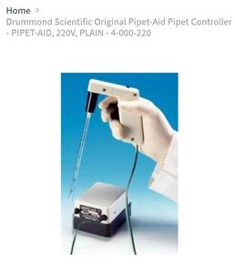lot 24966 image: Drummond Scientific Original Pipet-Aid Pipet Controller - PIPET-AID, 220V, PLAIN - 4-000-220