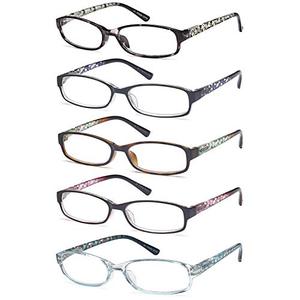 lot 4558 image: Gamma Ray Womens Reading Glasses 5 Pair Print Ladies Fashion Readers for Women - 2.50
