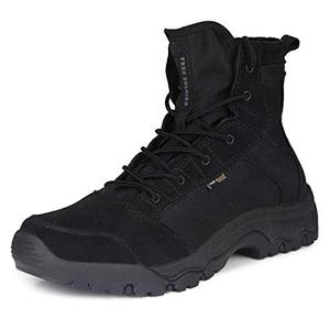 lot 4565 image: FREE SOLDIER Mens Work Boots 6 inch Lightweight Breathable Military Tactical Desert Boots for Hiking (Black 10.5 US)