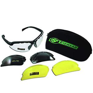 lot 4580 image: SSP Eyewear Top Focal Tactical Safety Glasses Kit with Assorted Interchangeable 2.50 Top Focal Lenses, TF250 AMZ KIT