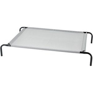 lot 4589 image: Basics Cooling Elevated Pet Bed, Large (51 x 31 x 8 Inches), Grey