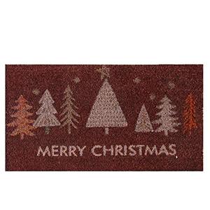 lot 4603 image: Rubber-Cal Oh, Christmas Tree �� Vibrant Red Christmas Welcome Mat 15mm X 18 X 30