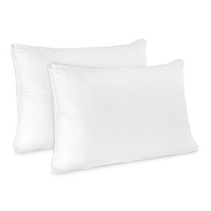 lot 4631 image: BioPEDIC Low Profile Hypoallergenic Flat Pillow (2 Pack),StandardQueen