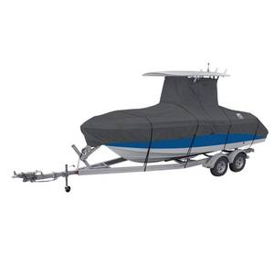 lot 4647 image: Classic Accessories StormPro Heavy-Duty T-Top Boat Cover, Fits boats 16 ft - 18.5 ft long x 98 in wide