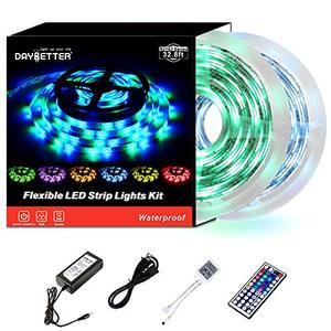 lot 4691 image: Daybetter Led Strip Lights Waterproof 10M 32.8ft Color Changing RGB 3528 600 LEDs, Led Lights for Bedroom,Holiday