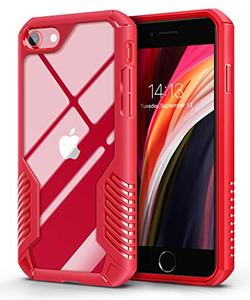 lot 4702 image: MOBOSI Case Compatible with iPhone SE 2020iPhone 8iPhone 7, Heavy Duty Military Grade Shockproof Drop Protection Vanguard Armor Cover Compatible with iPhone SE 2nd Gen87 4.7 Inch (Red)