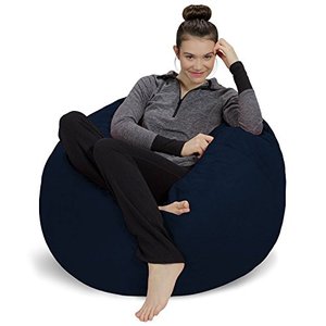 lot 5884 image: Sofa Sack - Plush, Ultra Soft Bean Bag Chair - Memory Foam Bean Bag Chair with Microsuede Cover - Stuffed Foam Filled Furniture and Accessories for Dorm Room - Navy 3