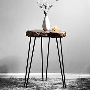 lot 5895 image: WELLAND Rustic Old Elm,Pine, Jujube,Wood End Table Side Table Coffee Table (Unique Jujube Plus)