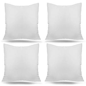 lot 7450 image: Ogrmar 4 Packs 18 x 18 Premium White Throw Pillow Insert Hypoallergenic High-Resilient PP Cotton Stuffer Pillow Insert Square Form Sham Stuffer Decorative Pillow, Cushion (18 x 18)