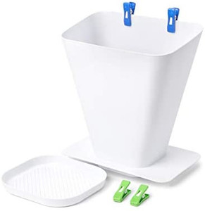 lot 7496 image: SimplyImagine SprayStand - Cloth Diaper Sprayer Splatter Shield - Contains Spray and Debris When Rinsing Cloth Diapers, Clothing, Shoes, and More in Toilet Spray Bucket Pail