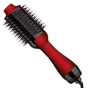 lot 7925 image: Revlon One-Step Hair Dryer and Volumizer Hot Air Brush, Red