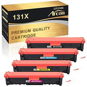 lot 7927 image: Arcon Compatible Toner Cartridge Replacement for HP 131A CF210A 131X CF210X CF211A CF212A CF213A for Laserjet Pro 200 Color M251nw MFP M276nw M276n Printer Ink (Black Cyan Yellow Magenta, 2 Packs)