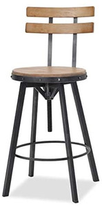 lot 8477 image: Christopher Knight Home Fenix Firwood Antique Barstool, Antique  Black Brush Silver