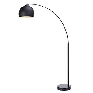 lot 8497 image: Versanora Arquer Arc Metal Floor Lamp with Bell Shade, 67, Black