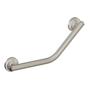 lot 8507 image: Moen Grab Bar Brushed Nickel 16 Angled Grab Bar