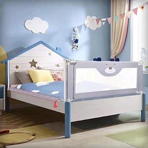 lot 8522 image: RDHOME 54 Bed Rails for Toddlers Extra Tall Kids Bed Guardrail, Vertical Lifting Collapsible Baby Safety Bed Rail Guards Fit Full Size Bed (1 Side)