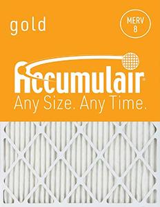 lot 8551 image: Accumulair Gold 16x19x1 (15.5x18.5) MERV 8 Air FilterFurnace Filter (8 Pack)