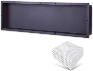 lot 2535 image: Uni-Green Recessed Large Rectangle Shower Niche 14X50 (No Shelves) Bathroom Storage Cube,Bathroom Niche Ready for Tile and Easy Installation with