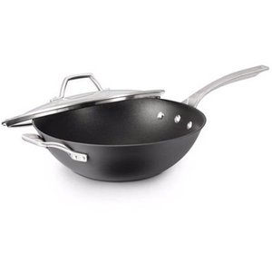 lot 2537 image: Pan Only - No Lid - Calphalon Signature Nonstick 12 Flat-Bottom Wok