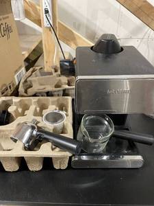 lot 2554 image: Mr. Coffee 20 Ounce Automatic Steam EspressoCappuccino Brew Machine Starter Kit