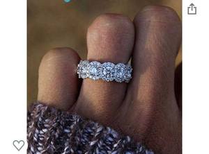 lot 2557 image: Fashion CZ Crystal Diamond Halo Wedding Band Gold Plated Cubic Zirconia Eternity Band Ring Jewelry for Women (US Size 8)