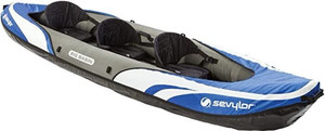 lot 2566 image: Sevylor Big Basin 3-Person Kayak , Blue - damaged