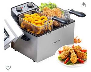 lot 2586 image: Secura Electric Deep Fryer 1800W-Watt Large 4.0L4.2Qt Professional Grade with Triple Basket and Timer