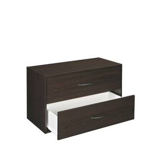 lot 2591 image: Closetmaid 2 Drawer Storage Organizer, Espresso Laminated