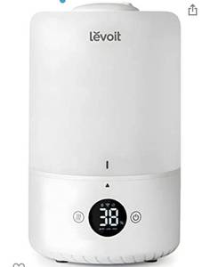 lot 2598 image: LEVOIT Humidifiers for Bedroom, Smart Top Fill Cool Mist for Baby Nursery and Plants, Wifi and Alexa Control with Humidistat, Ultrasonic, Filterless, Essential Oil