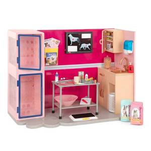 lot 2625 image: Our Generation Healthy Paws Vet Clinic Playset in Pink with Electronics for 18 Dolls