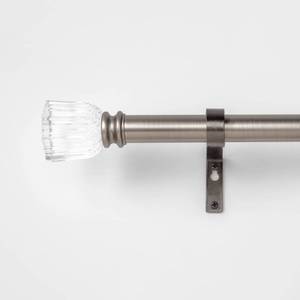 lot 2628 image: 66x120 Crystal Tulip Curtain Rod Antique Silver - Opalhouse