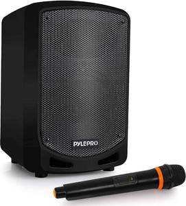lot 2634 image: Pyle Bluetooth Karaoke PA Speaker - Indoor  Outdoor Portable Sound System with Wireless Mic, Audio Recording, Rechargeable Battery, USB  SD Reader