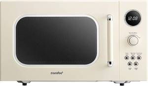 lot 2635 image: Retro Microwave with 9 Preset Programs, Fast Multi-stage Cooking