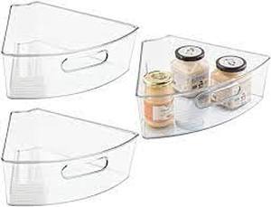 lot 1957 image: mDesign Lazy Susan Kitchen Bins (SET OF 2)